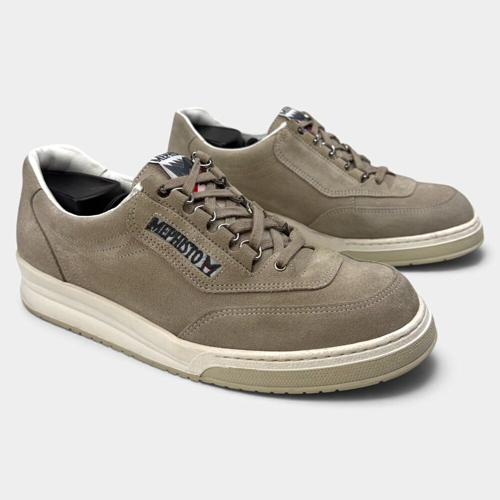 Mephisto Match Suede Walking Shoes Mens Size 9.5 US / EUR 9 Taupe Gray Air Jet